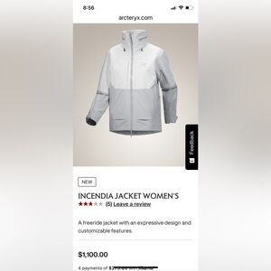 GORE-TEX Women's Ski Jacket - Light Gray and White